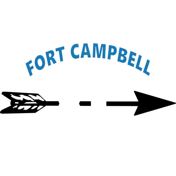 FORT CAMPBELL CROSS COUNTRY BLUE WHITE WITH OUTLINE Thumbnail